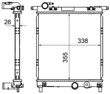 CHЭODNICA VW UP/MII/CITYGO 12- 1.0 +AC MAHLE / KNECHT CR831000S