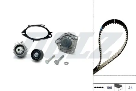 ZESTAW ROZRZ.OPEL 1,9CDTI 04- /+POMPA/ DOLZ KD102