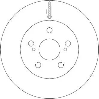 Фото tarcza ham./prz/ toyota prius 1.8 15- TRW DF6734 TARCZA HAM./PRZ/ TOYOTA PRIUS 1.8 15- TRW DF6734