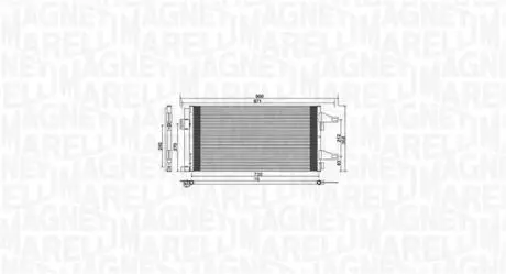 Skraplacz FIAT/CITROEN DUCATO, JUMPER MAGNETI MARELLI 350203761000