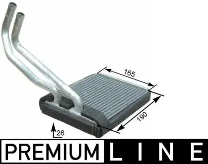 Фото радіатор пічки HYUNDAI TERRACAN 01-06 MAHLE / KNECHT AH177000P Радіатор пічки HYUNDAI TERRACAN 01-06 MAHLE / KNECHT AH177000P