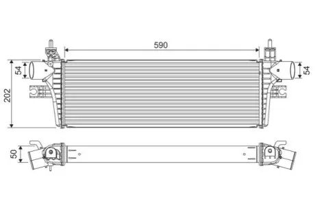 INTERCOOLER TOYOTA HILUX VIII 2.4 15- Valeo 822918