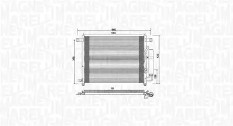 Skraplacz CHEVROLET AVEO/KALOS (T200) MAGNETI MARELLI 350203943000