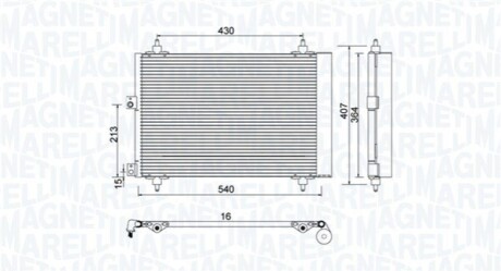 Skraplacz CITROEN BERLINGO 1.6 HDI 75 MAGNETI MARELLI 350203920000 (фото 1)