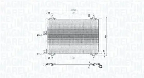 Skraplacz CITROEN BERLINGO 1.6 HDI 75 MAGNETI MARELLI 350203920000