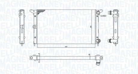 Радиатор охлаждения VW Sharan 95-10 MAGNETI MARELLI 350213194900