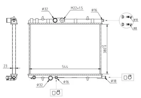 CHLODNICA PEUGEOT 206 1.4-2.0HDI 01- HART 611706