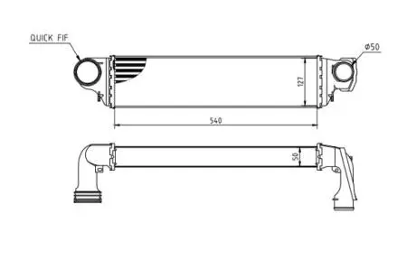 CHLODNICA POWIETRZA BMW E46 330D 98- HART 612718