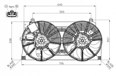 WENTYLATOR CHЭODNICY NISSAN LEAF 13- NRF 47943