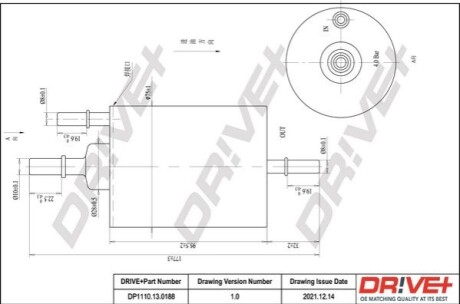 FILTR PALIWA AUDI BENZ.A6 2.4 V6 04- DR!VE+ DP1110130188 (фото 1)