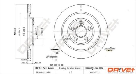 TARCZA HAM. TYЈ JAGUAR XJ 06- 326X20 DR!VE+ DP1010111658