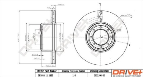 TARCZA HAM. TYЈ IVECO III 06- 294X24 DR!VE+ DP1010111462