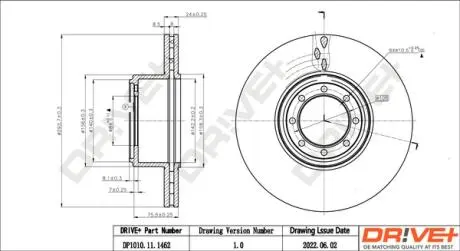 TARCZA HAM. TYЈ IVECO III 06- 294X24 DR!VE+ DP1010111462