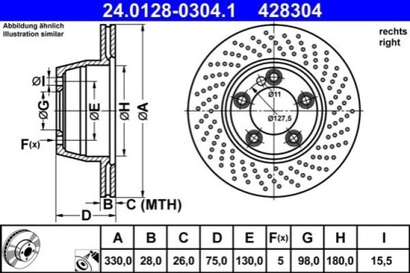 TARCZA HAM.PRAWA PORSCHE 911 3.0 17- ATE 24012803041