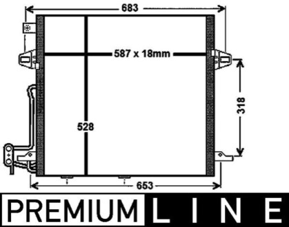 Радиатор кондиционера DB W164 ML 05- MAHLE / KNECHT AC756000P