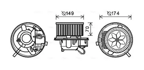 WENTYLATOR NAGRZ.ALTEA 1.4TSI 05-07 AVA COOLING VN8339