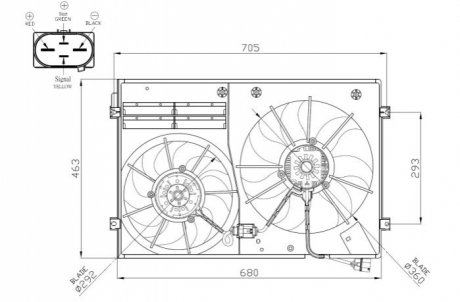 WENTYLATOR CHЭODNICY SKODA YETI 09- NRF 47941