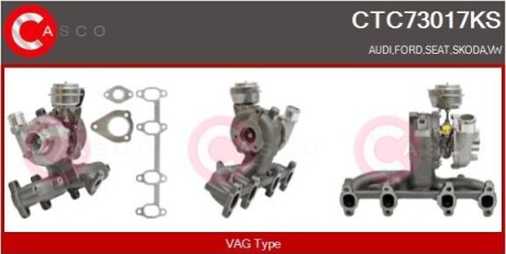 Турбіна Audi/Seat/VW 1.9TDI 74 кВт CASCO CTC73017KS (фото 1)