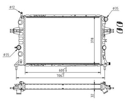 CHLODNICA ASTRA G 2.0D/2.0 16V 97- HART 620276