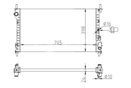 CHLODNICA FORD TRANSIT 1.8TDCI 02- HART 611942