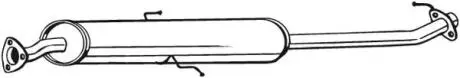 Глушник системи випуску (середній) BOSAL 285281