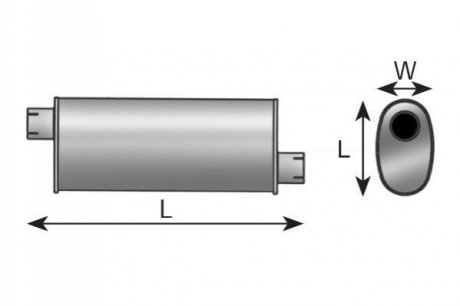 Глушник системи випуску (середній) Dinex 50337 (фото 1)