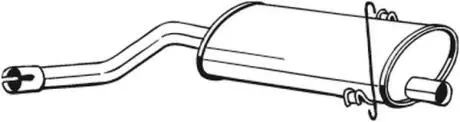 Глушник системи випуску (середній) BOSAL 215761