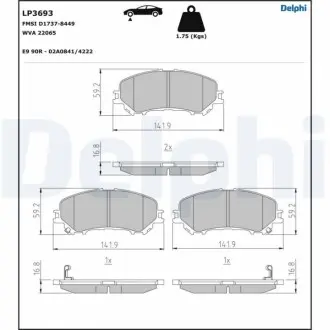 Klocki ham. Qashqai,X-Trail/Koleos Delphi LP3693