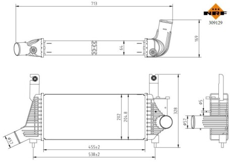INTERCOOLER NISSAN NAVARA 2.5 05- NRF 309129