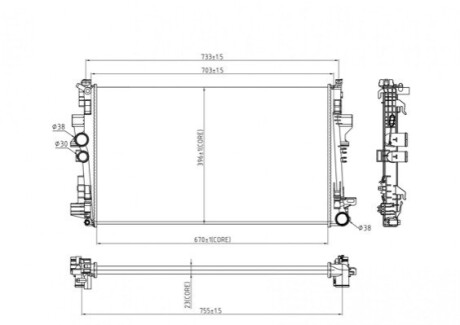 CHLODNICA VITO 109-115 2.2CDI 03- HART 607841