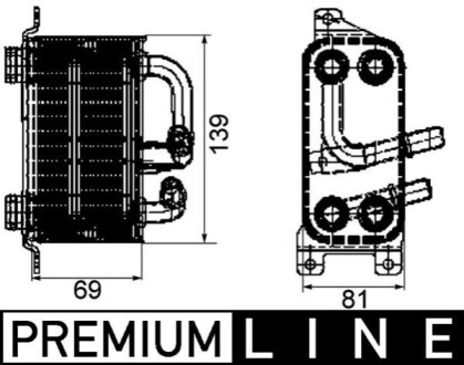 CHLODNICA OLEJU BEHR PREMIUM LINE MAHLE / KNECHT CLC66000P