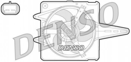 Вентилятор радиатора (с корпусом) DENSO DER09056
