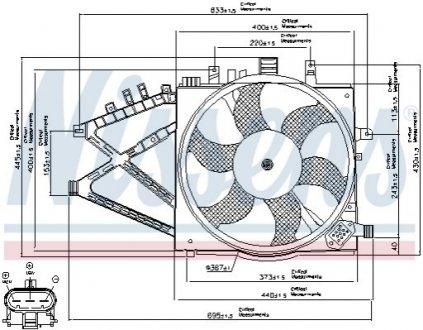 Вентилятор радіатора (з корпусом) NISSENS 85190 (фото 1)