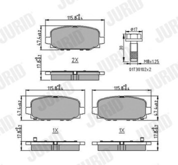 KLOCKI HAM./TYЈ/ JEEP COMPASS 16- Jurid 573824J (фото 1)