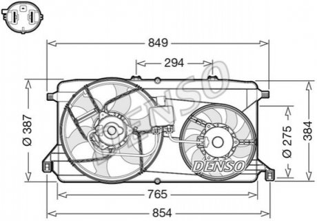 Вентилятор радиатора (с корпусом) DENSO DER10009 (фото 1)