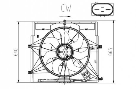 Вентилятор радіатора (з корпусом) NRF 47920 (фото 1)
