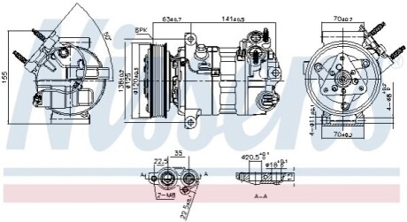 KOMPRESOR KLIMY VOLVO S90 II 19- NISSENS 890594