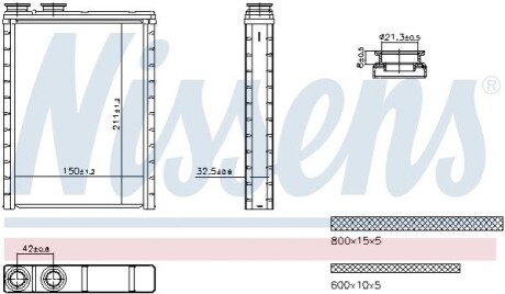 Heat Exchanger, interior heating NISSENS 707286