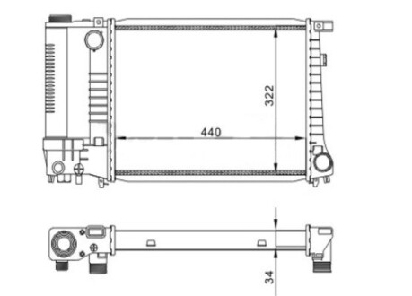 CHLODNICA BMW E34 520I-525IX 88- HART 605565