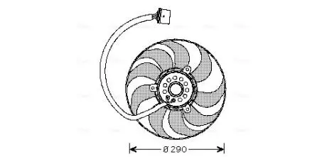 WENTYLATOR CHLOD. AUDI A3/S3 96- AVA COOLING VN7520 (фото 1)