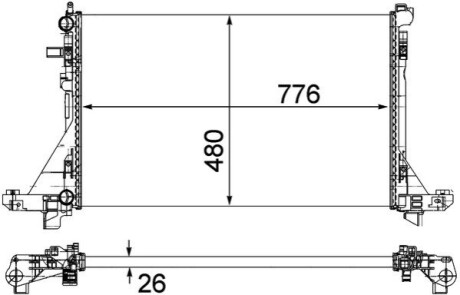 CHLODNICA WODY BEHR PREMIUM LINE MAHLE / KNECHT CR1771000P