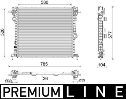 CHLODNICA WODY BEHR PREMIUM LINE MAHLE / KNECHT CR2599000P