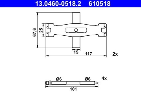 ZEST.MONT.KLOCKУW AUDI A6 C7 15- ATE 13046005182