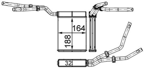 NAGRZEWNICA FORD FOCUS C-MAX 04- MAHLE / KNECHT AH199000S (фото 1)