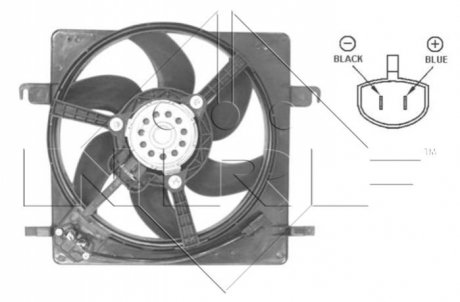Вентилятор, охлаждение двигателя NRF 47037 (фото 1)
