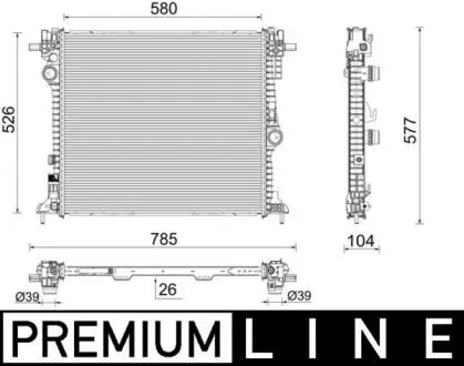 CHLODNICA WODY BEHR PREMIUM LINE MAHLE / KNECHT CR2587000P