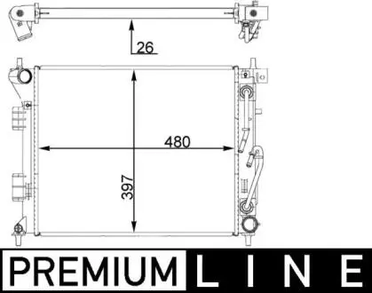 CHLODNICA WODY BEHR PREMIUM LINE MAHLE / KNECHT CR1405000P