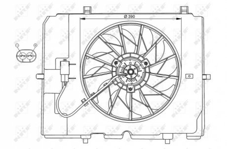 Вентилятор, охлаждение двигателя NRF 47067