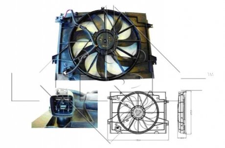 Вентилятор, охолодження двигуна NRF 47285 (фото 1)
