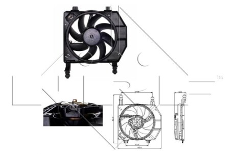 Вентилятор, охолодження двигуна NRF 47077